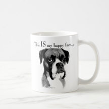 Boxer Happy Face Coffee Mug