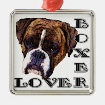 Boxer lover dog ornament