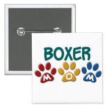 BOXER MOM Paw Print 1 Pins