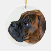 Boxer puppy ornament