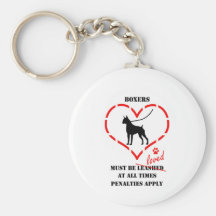 Boxers Must Be Loved Key Chain