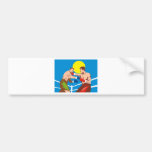 boxing boxer knockout punch bumper sticker