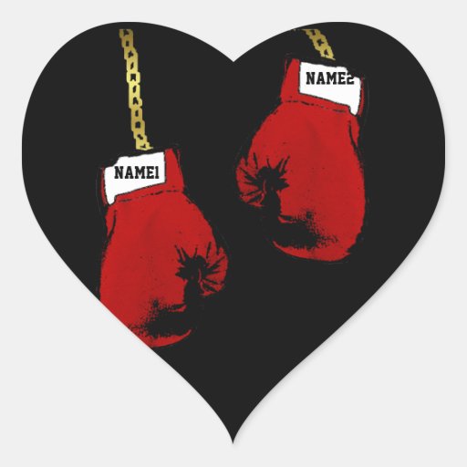 Boxing Gloves Heart Stickers Zazzle