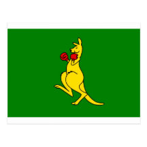 Boxing kangaroo collector item"s post card