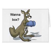 Boxing Kangaroo Greeting Cards