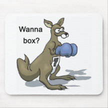 Boxing Kangaroo Mouse Pad