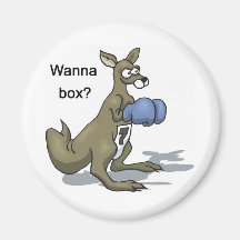 Boxing Kangaroo Refrigerator Magnet
