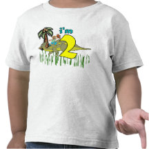 Boy 2nd birthday dinosaur t shirt