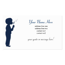 Boy Blowing Dandelion Business Card Template