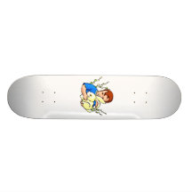 boy blue shirt big rabbit.png custom skate board
