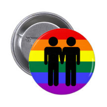 Boy + Boy Rainbow Button