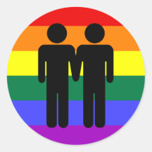 Boy + Boy Rainbow Sticker