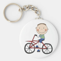 Boy on Bicycle Tshirts and Gifts Keychains