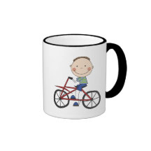 Boy on Bicycle Tshirts and Gifts Mug