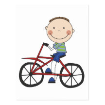 Boy on Bicycle Tshirts and Gifts Post Card