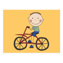 Boy on Bicycle Tshirts and Gifts Post Card