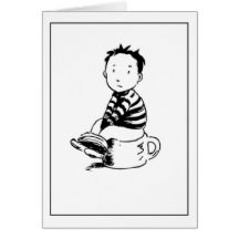 Boy On Pot Cards