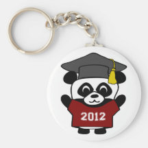Boy Panda Maroon & White 2012 Grad Key Chain