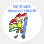 Boy Smart Because I Read Stickers