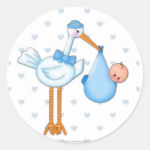 Boy Stork Sticker