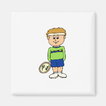 Boy Tennis Fridge Magnet
