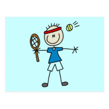 Boy Tennis Player tshirts and Gifts Postcards