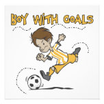 Boy With Goals T-shirts and Gifts Personalized Invitations