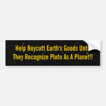 Boycott Pluto Bumper Stickers