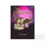 Boyfriend Valentine's Day Card With Cute Love Squi