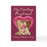 Boyfriend Valentine's Day Card With Two Kissing Pu