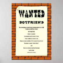 "Boyfriend Wanted" Poster.