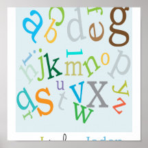 Boys Alphabet Poster