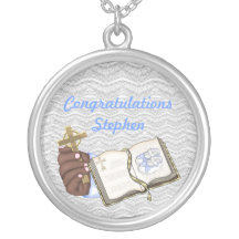 Boys Christenings Book Necklace