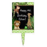 Boys Jungle Safari Birthday Cake Toppers
