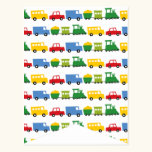 Boys Toys Kid's Birthday Party Flag Bunting Banner postcards