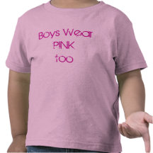 boys wear pink t-shirt