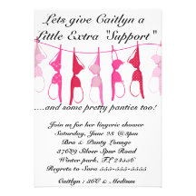 Bra & Panty Lingerie Shower Invitation