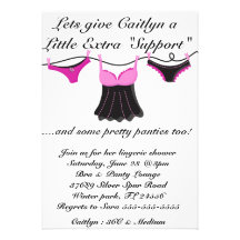 Bra & Panty Lingerie Shower Invitation