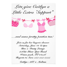 Bra & Panty Lingerie Shower Invitation