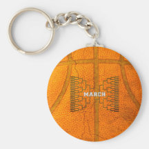 Bracketology March Basketball Tournament Keychain