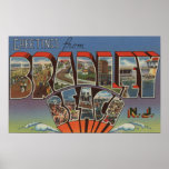 Bradley Beach, New Jersey - Large Letter Scenes Print