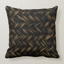 Braided wicker pillow