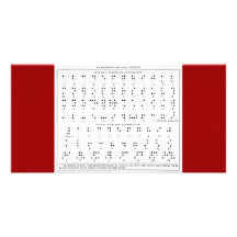 Braille Alphabet  Photo Card