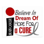 Brain Cancer BELIEVE DREAM HOPE Postcards