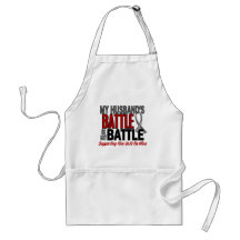 Brain Cancer MY BATTLE TOO 1 Husband Apron