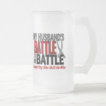 Brain Cancer MY BATTLE TOO 1 Husband Mug