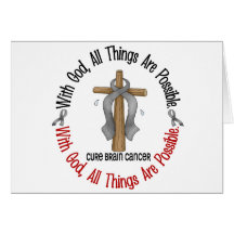 Brain Cancer WITH GOD CROSS 1 Card