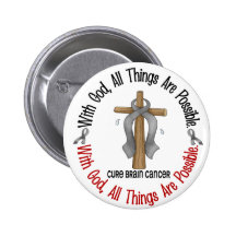 Brain Cancer WITH GOD CROSS 1 Pins