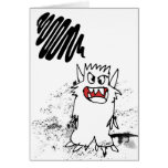 Brain Cloud Cartoon Monster Greeting Cards
