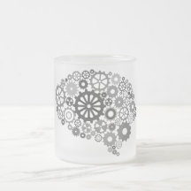 Brain Gears Frosted Mug